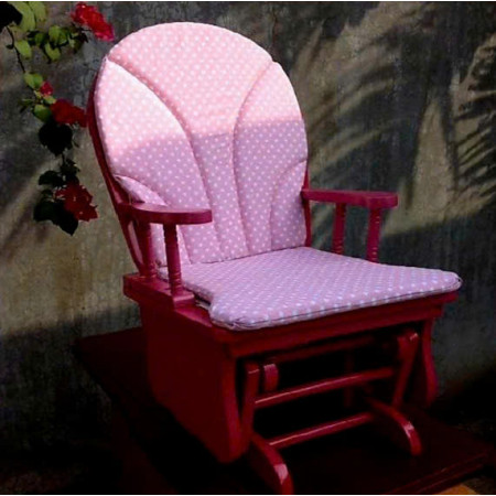 Ghế Lắc Trẻ Em - Màu Hồng : Nệm Ghế CaRo Hồng